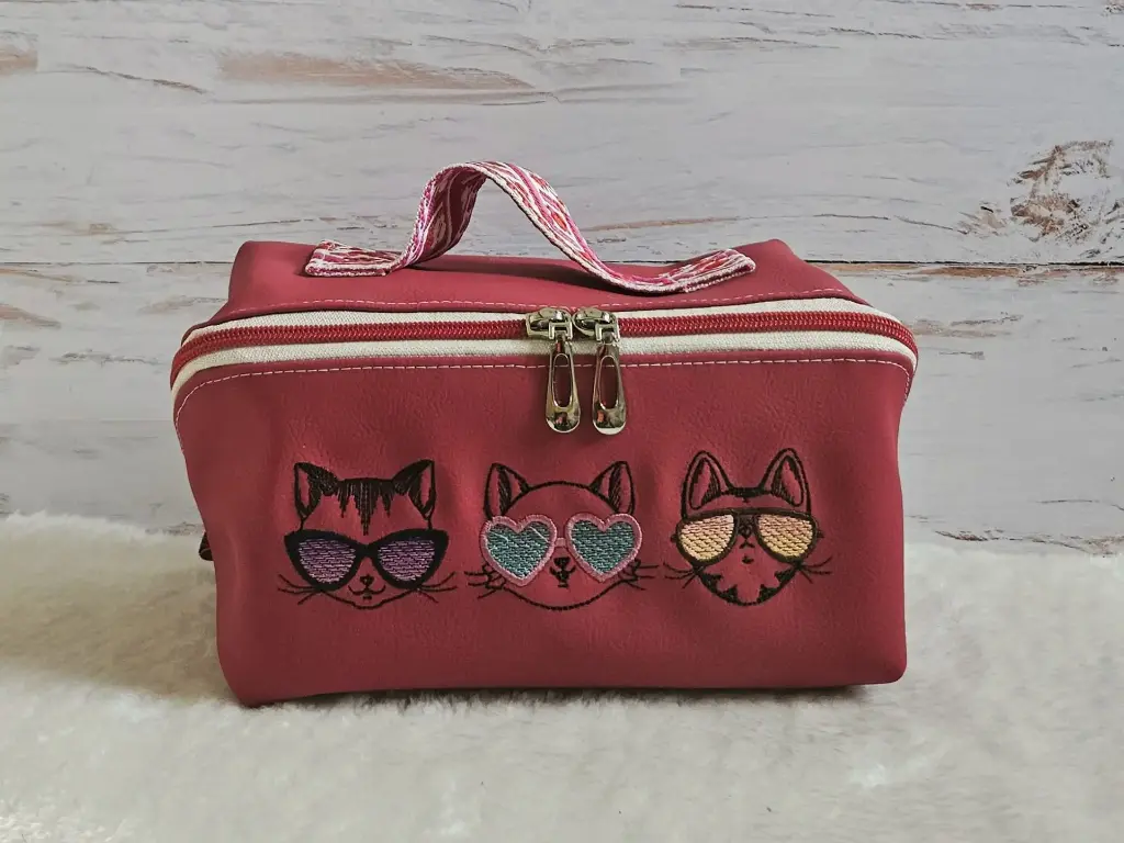 Trousse pliable - Chats à lunettes