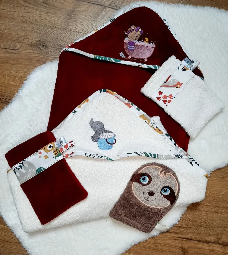 Cape de bain + gant de toilette THEODORE