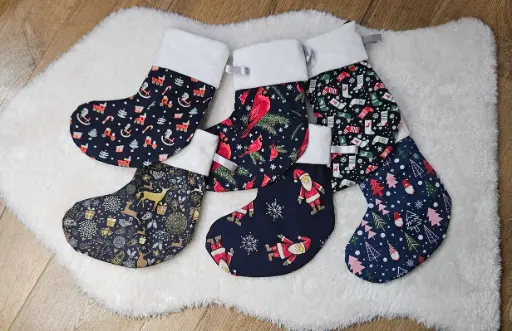 Chaussette de Noël🎄- fond bleu