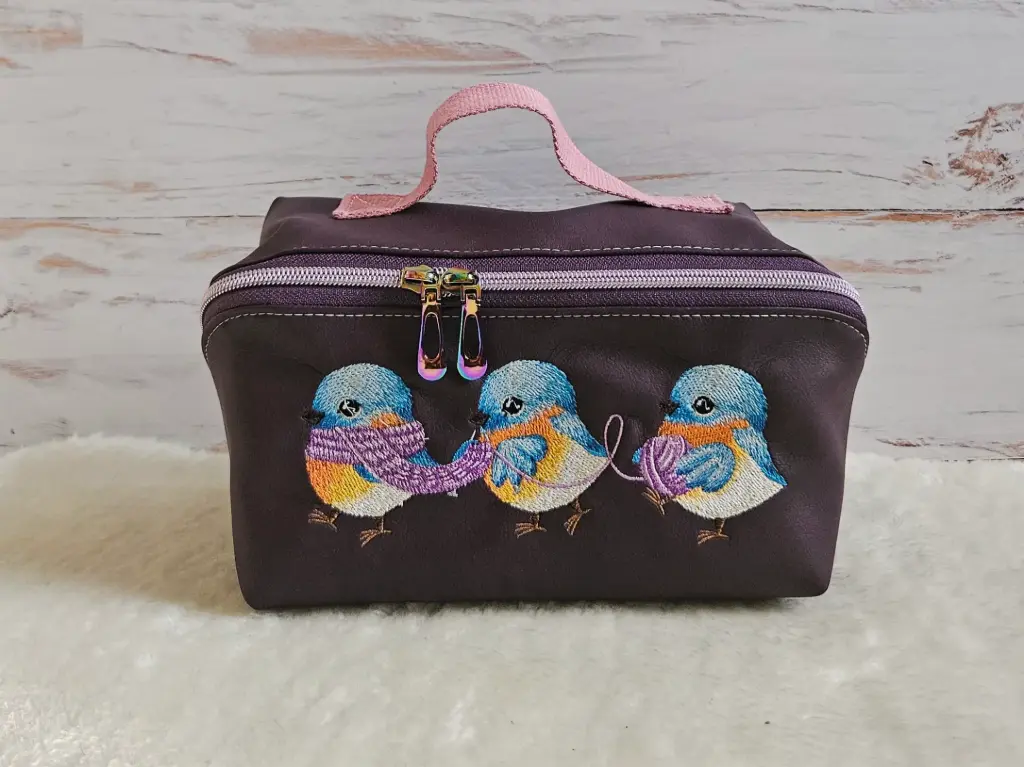 Trousse pliable - Oiseaux tricoteurs